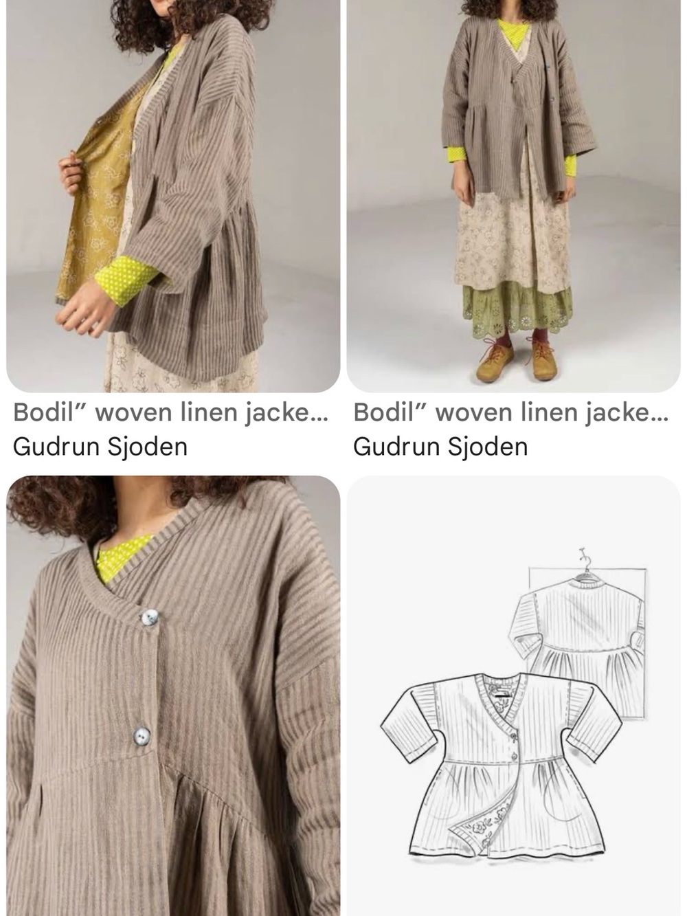 Gudrun Sjoden linen with cotton lining lightweight Jacket
